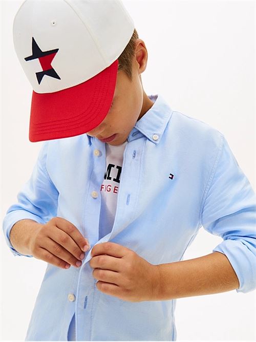 linen blend relaxed shirt ls TOMMY HILFIGER | KB0KB09550C3Q